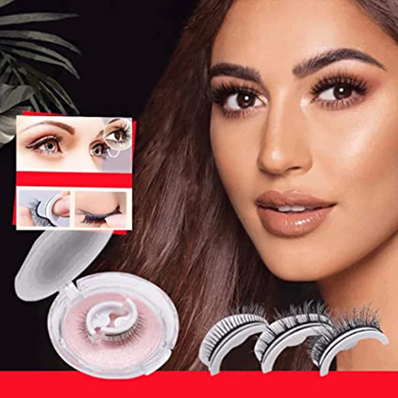 

Reusable Self-Adhesive Eyelashes Natural Multiple Reversible Glue-free Self-adhesive Pairs Of False Eyelashes Dropshipping