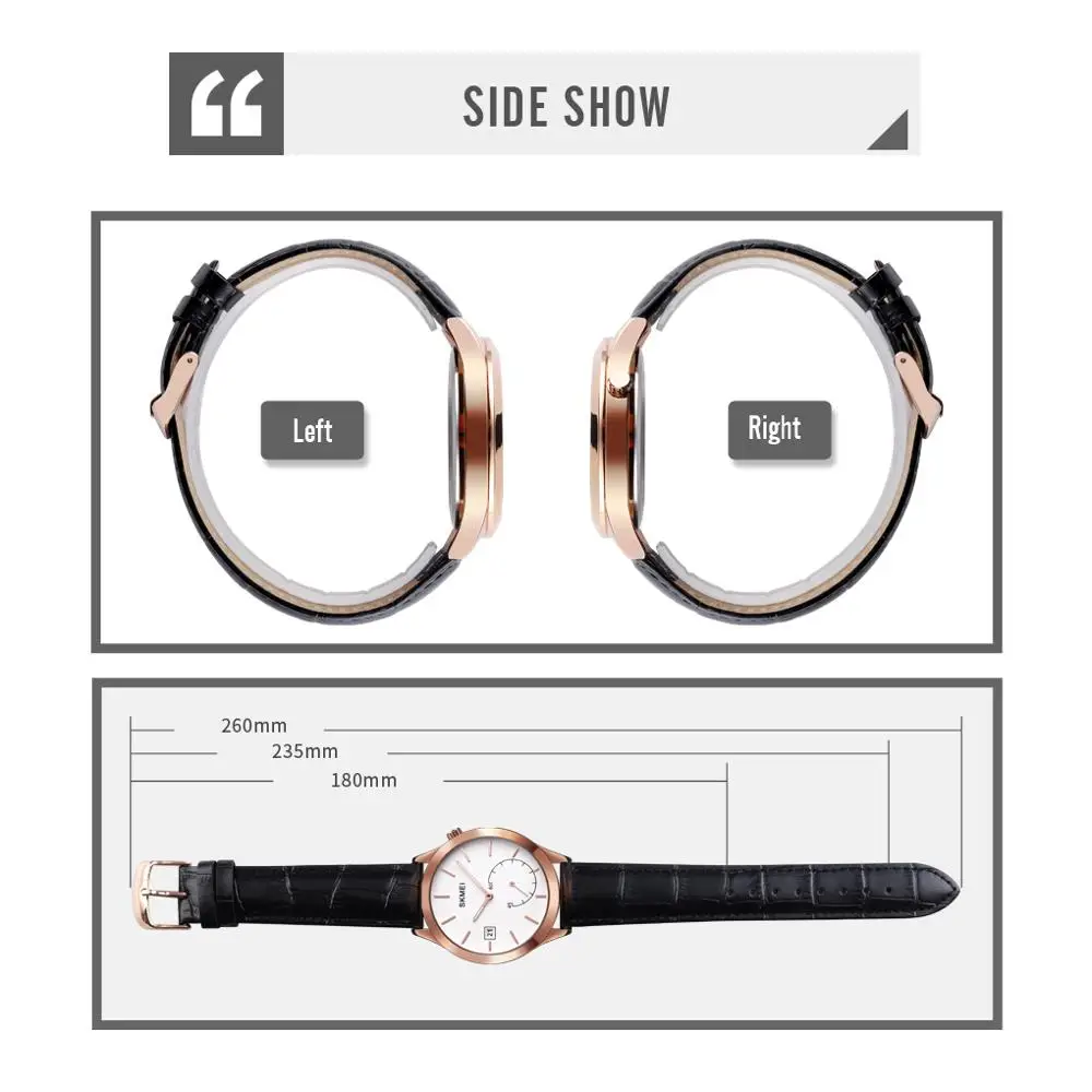 

SKMEI Business Men Quartz Watch Waterproof Leisure Watches Calendar Wristwatches Leather steel strap Relogio Masculino 1581 Man