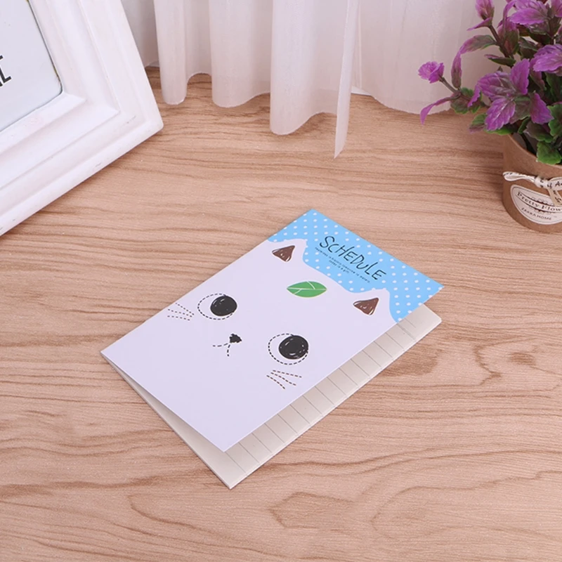 

1 PC Korean Stationery Notebook Office Supplies School Creative Cartoon Cat Style Notepad Diary Students randomly