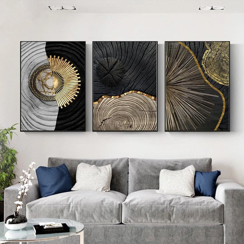 

Abstract Wood Grain Mural Nordic Canvas Oil Painting Home Decoration Poster Living Room Bedroom Art Oil Painting Decoration
