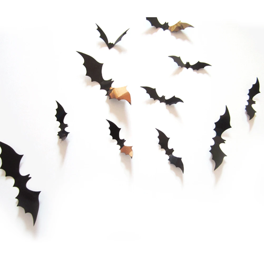 12 шт. декоративные наклейки на стену летучая мышь|Наклейки стену| |