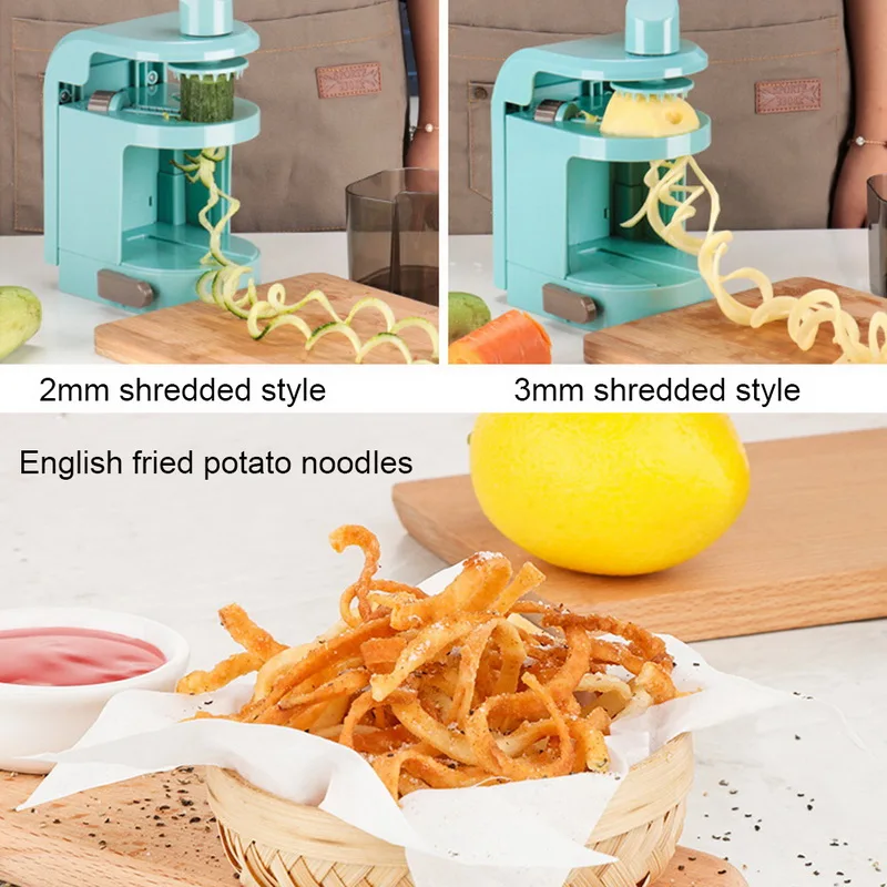 Ручная овощерезка с 4 вращающимися лезвиями спагетти кабачки лапша спиральный