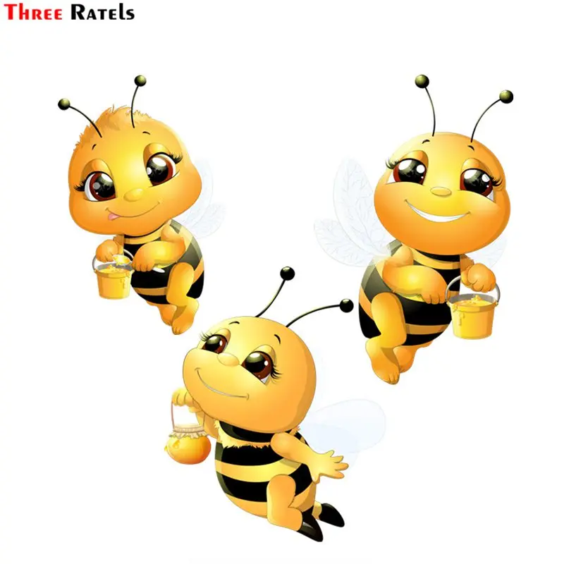 Три ratels FTC 666 # красивый милый маленький пчелиный ПВХ водонепроницаемый настенный