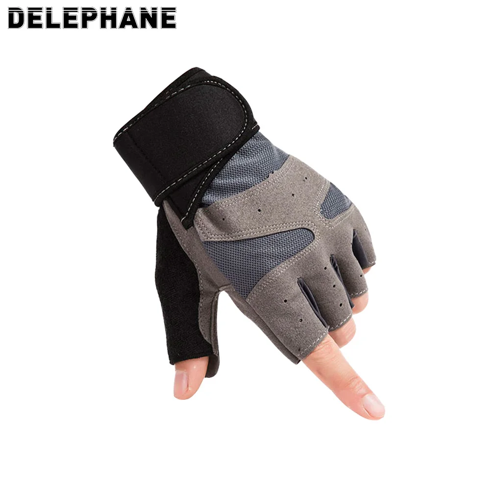 Женские спортивные перчатки без пальцев дышащие черные Мотоциклетные Перчатки