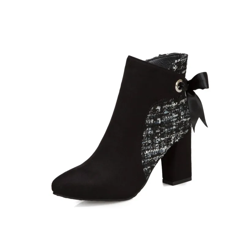 

Большой SizeBow; Ботинки; Женская обувь; Ботильоны для женщин; Женская Ботинки зимняя женская обувь