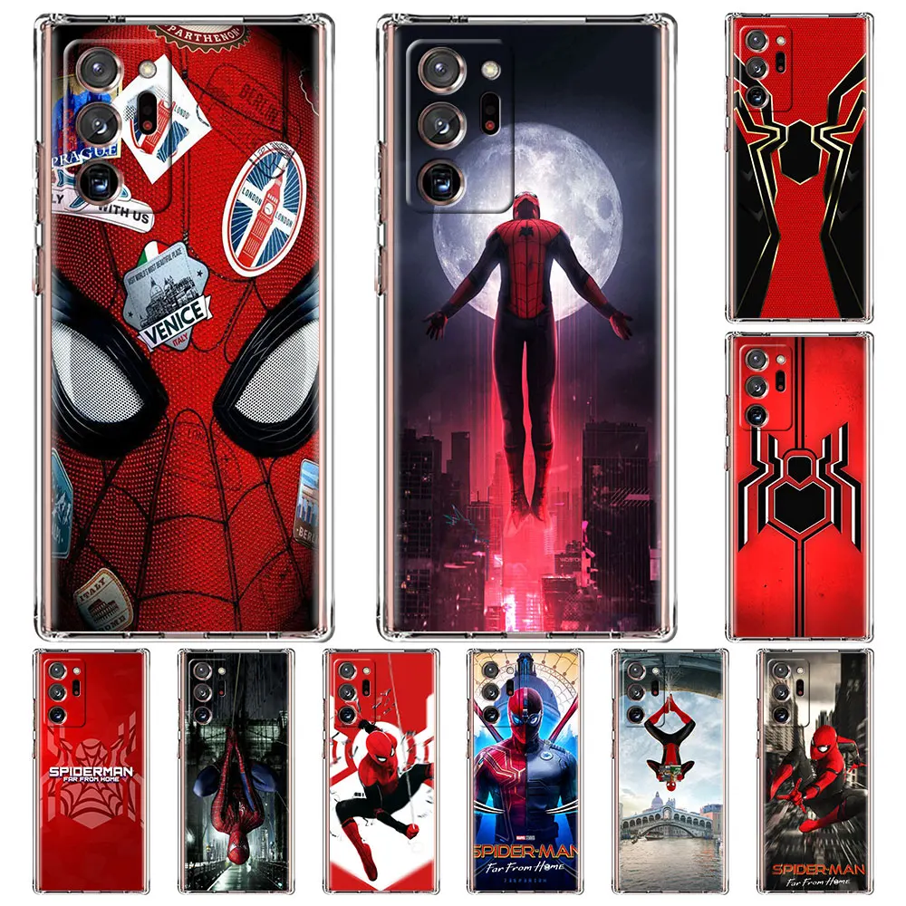 

Spider Man Spiderman Clear Phone Case For Samsung Galaxy M51 M31 M31s M30s M11 Note 20 Ultra 10 Plus 9 8 S21 S20 FE Back Cover