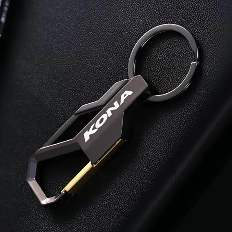 

Laser engraved metal keychain car keychain key ring key management ring gift decoration car logo key chain for Hyundai Kona 2019