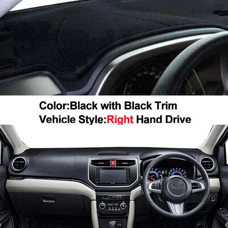 RHD BLACK Автомобильная приборная панель Крышка для Toyota Rush коврик для тире ковер накидка солнцезащитный коврик подушка 2 слоя анти-солнце - Название цвета: RHD BLACK