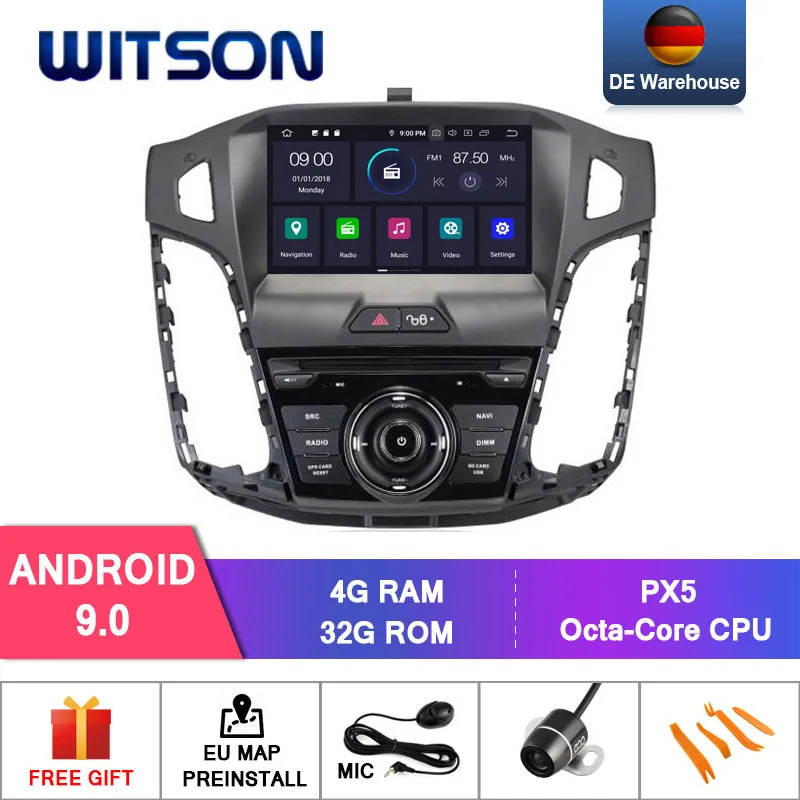 WITSON Android 9,0 Восьмиядерный(восемь ядер) PX5 автомобильный dvd-плеер для FORD FOCUS- 4 Гб ram 64 Гб rom Автомобильная gps навигация