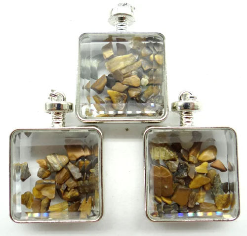 

Natural stone Opal Quartz crystal Turquoises lapis irregular gravel stone & glass pendant for diy Jewelry making necklace10pcs