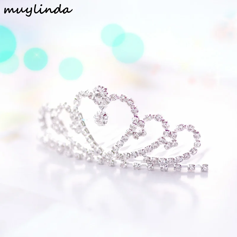 Маленький гребешок для волос в виде тиары модный прозрачный кристалл Корона