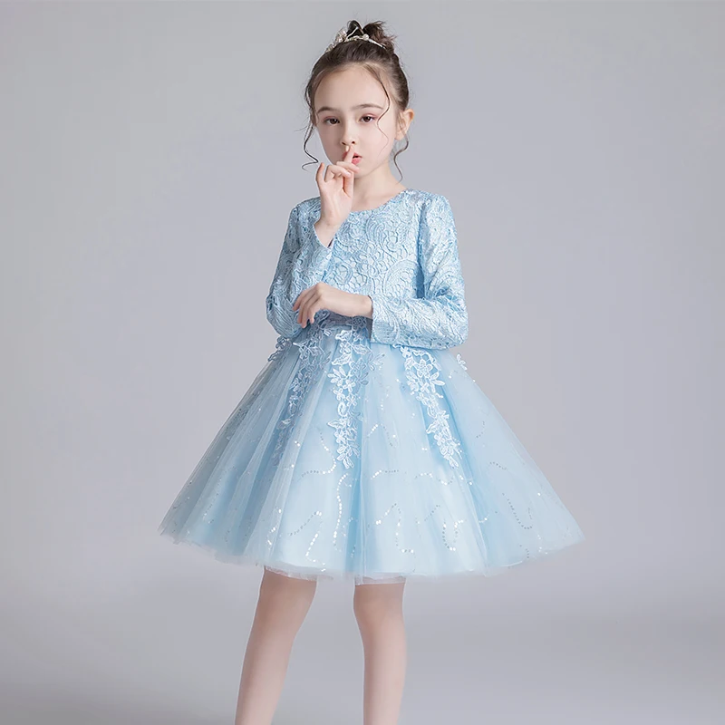 Сетчатый костюм принцессы с длинными рукавами сезон осень-зима платье-пачка