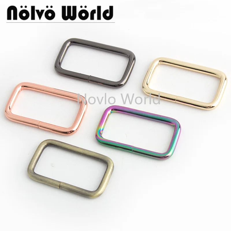 

50-200 pieces 7 colors 26x13mm 1 Inch 2.5mm wire THIN Rectangule buckle Non welded,1" Slight Rainbow Rose Gold Adjuster Buckles