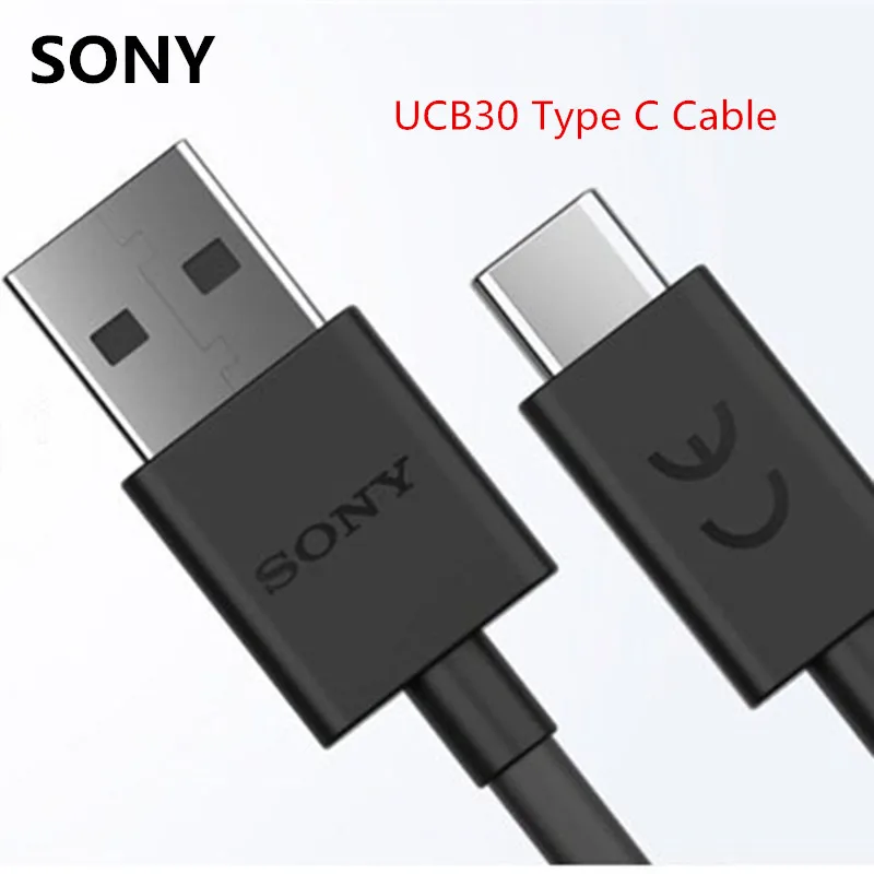 100% Оригинальный Sony UCB30 Type C кабель для быстрой зарядки USB c передачи данных 1 м Xperia XA1
