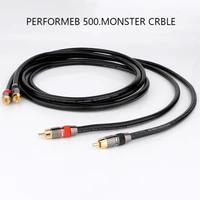 high sound quality monster hifi fever audio cable gold plated rca plug signal line cd tube amplifier double lotus signal cable