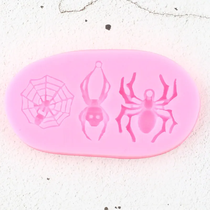 Хэллоуин паук границы силиконовые формы кекс Топпер инструменты для украшения