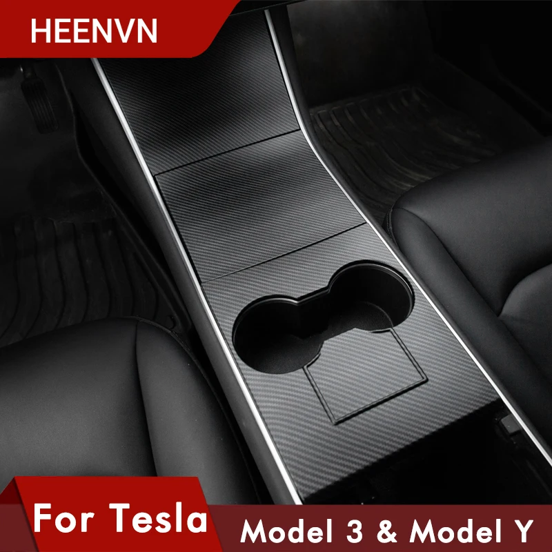 Автомобильные Защитные аксессуары для Tesla, модель 3, Крышка центральной консоли из углеродного волокна ABS Three 2020, Heenvn от AliExpress RU&CIS NEW