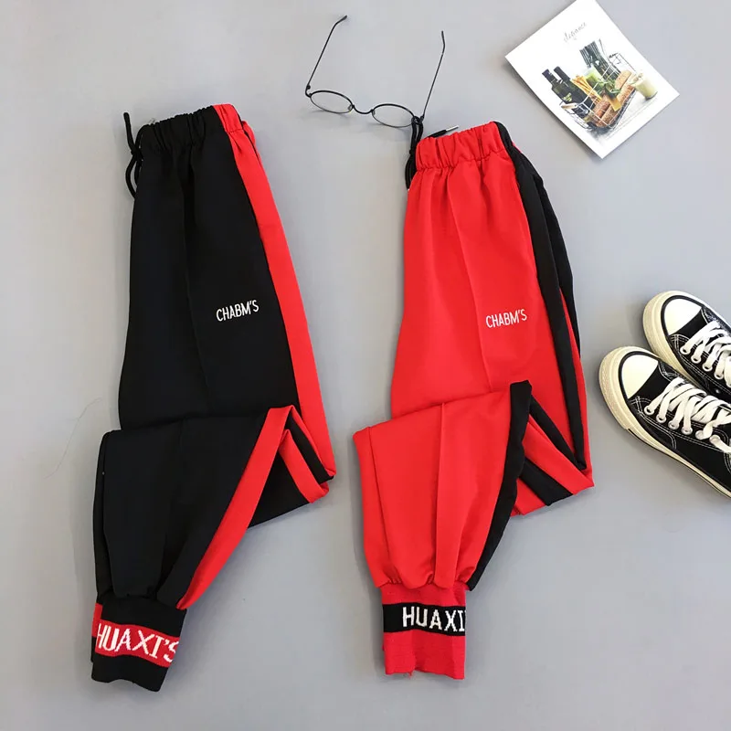 Брюки женские студенческие в Корейском стиле модные хип хоп Харадзюку