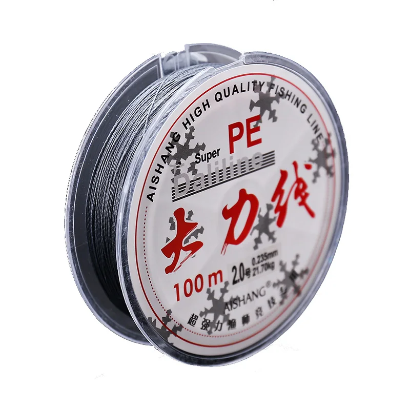 100 м 9/12 нитей Полиэтиленовая рыболовная леска серая плетеная 0 4 # 12 #|Рыболовные