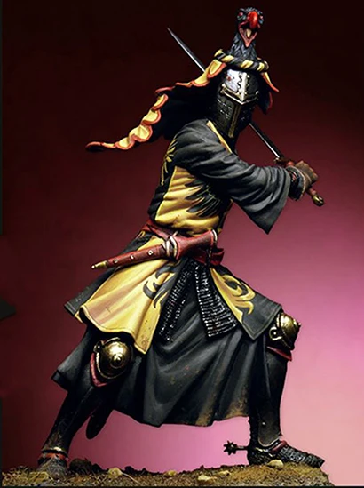 

New Unassembled 1/24 75mm ancient warrior stand with sword Resin Figure Unpainted Model Kit