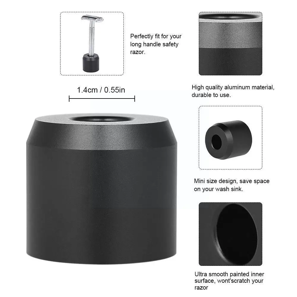 Ручная бритва черная полностью металлическая не ржавеет регулируемая для мужчин