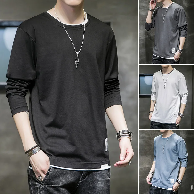

Long Sleeve T-Shirts Men Women 100% Cotton Summer Short Tees Solid Basic Soft Male Female Tshirt Slim Fit Plain Tee Shirt Autumn