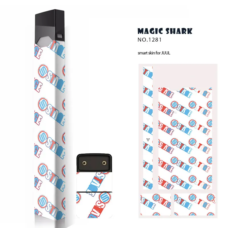 Модные 2.5d стерео пленки наклейки для Juul аксессуары электронных сигарет чехол
