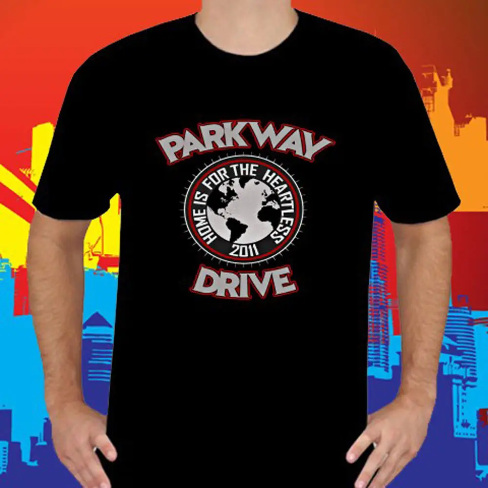 

New Parkway Drive 2011 Tour Logo Rock Band Men's Black T-Shirt Size S to 3XL Tshirt Men 2018 New