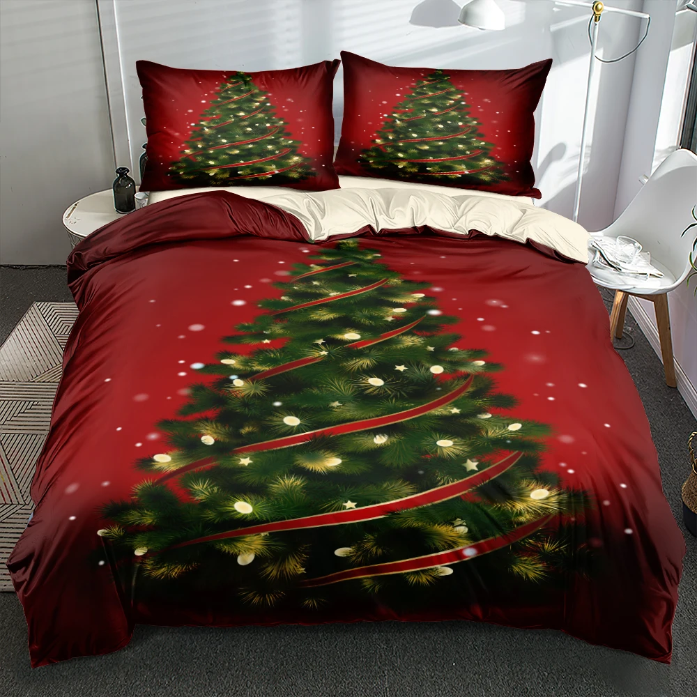 

Комплект постельного белья с 3D изображением Рождества, постельное белье, пододеяльник, простыня, наволочки, комплекты для двуспальной и дву...