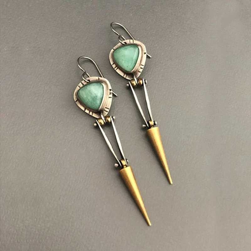

Newest Boho Style Earring For Women Cone Movable Metal Ear Accessories Creative Lady Dangle Earrings Fashion Jewelry 2020 30D490