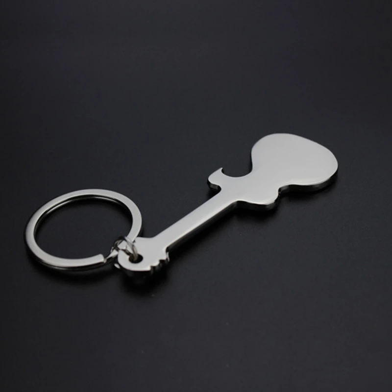 Beer Bottle Opener Key Chain Mini Guitar Kitchen Keychain Metal Bar Tool EDC Keyring Can Custom Logo Gift For Friendship 2021 | Украшения и