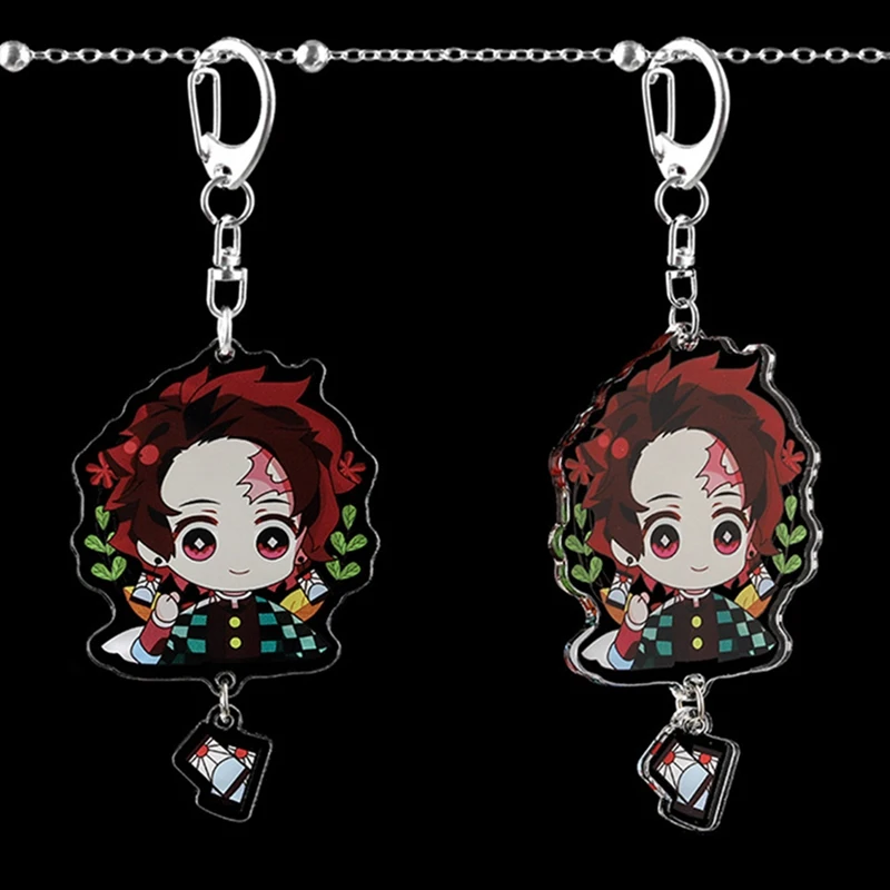 

New Arrival Demon Slayer kimetsu no yaiba Keychain Kamado Tanjirou Nezuko Agatsuma Zenitsu Cosplay Accessories Key Chain
