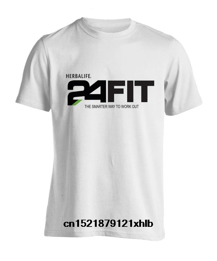 Мужская футболка Herbalife 24 Fit Logo Белая Летняя мода Топы Одежда Футболка wo для