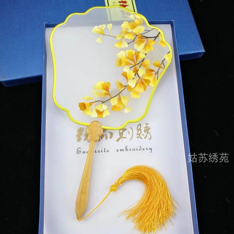 Ручная вышивка шелковая группа вентилятор suzhou group китайский стиль подарок