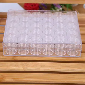 Прозрачный бокс для ювелирных украшений, 1 чехол, 30 слотов, белый пустой контейнер для нейл-арта, декоративный контейнер, блестящие инструменты для ногтей