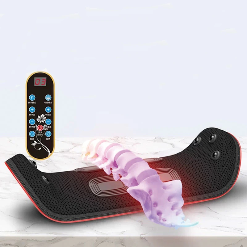 

Electric Waist Massager Lumbar Traction Device Inflatable Hot Compress Lumbar Spine Support Massage Device Back Relieve Pain