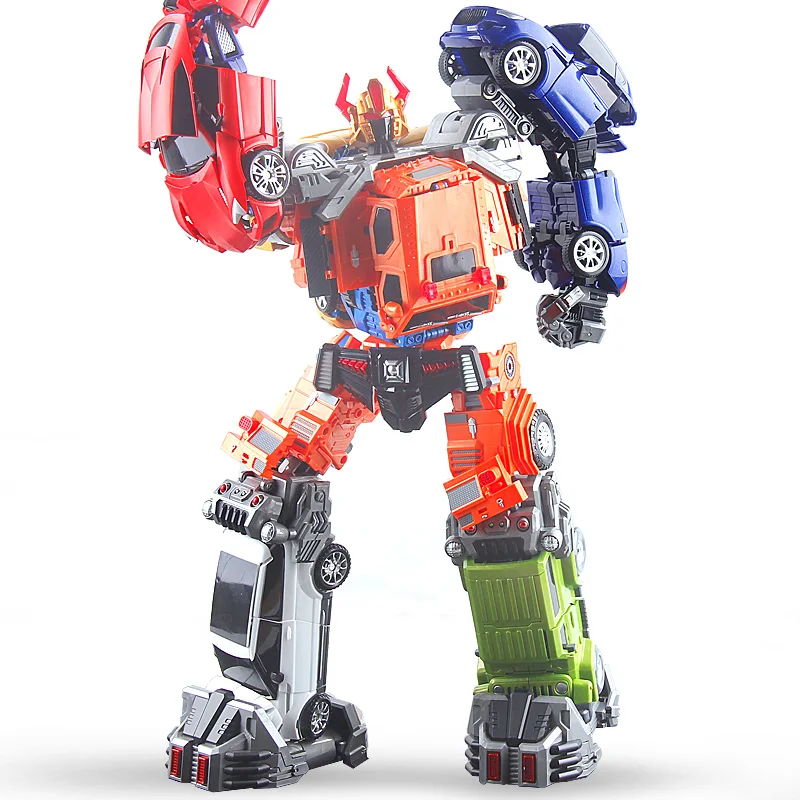 WJ Transformation TW Justice Throttlebot Team Glodbug Chase Rollbar Wideload Freeway Searchlight 6 в 1 фигурка робота