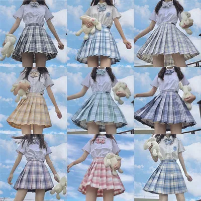 Школьная униформа для девочек плиссированные юбки японская модная школьная