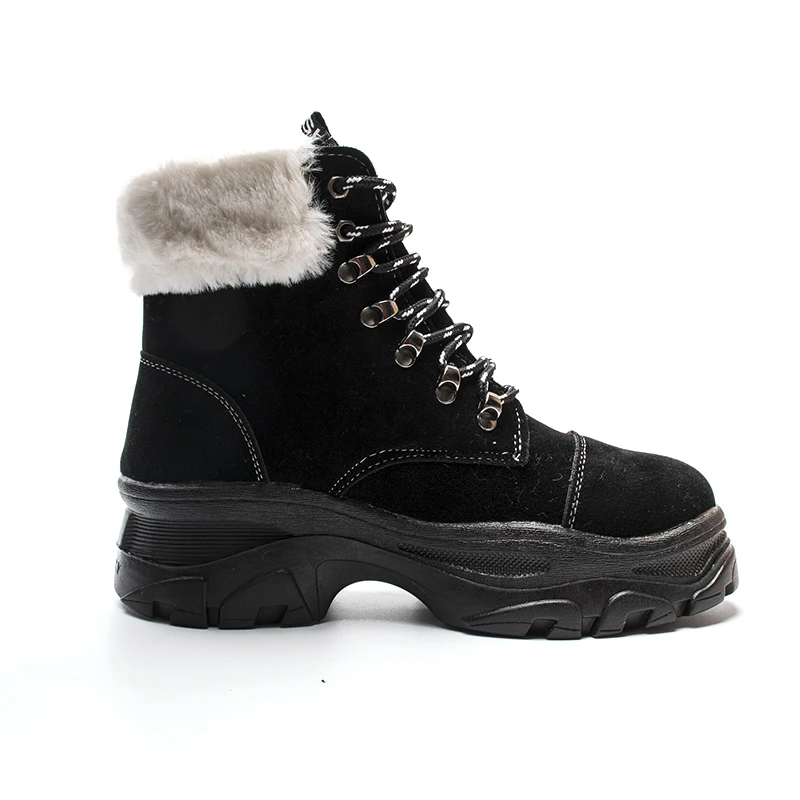 Fujin/обувь на толстой подошве Обувь платформе с Плюшевым Мехом Женская обувь