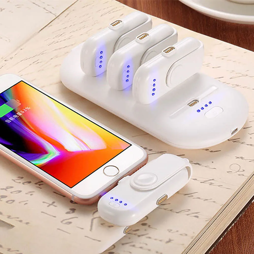 New Portable Magnetic 4-in-1 Mobile Power Supply For iPhone Micro USB Type C Mini Magnet Charger Bank Dropshipping | Спорт и