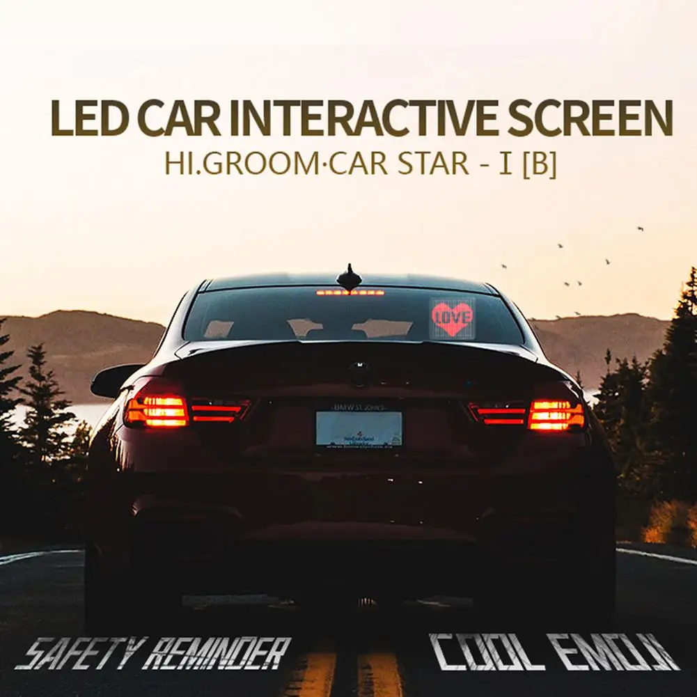 

Car DIY LED Display Car Bluet00th Voice Interact AD Display Screen Car Interior Decoration Electrical Parts