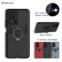 Shockproof Case for Xiaomi 11T Pro Xiaomi 11 Lite 5G NE Mi 11 Pro Ultra Armor Back Cover Hard Casing with Ring Holder