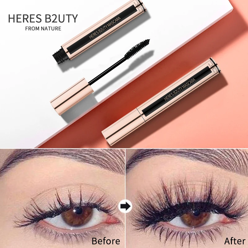 Тушь для ресниц HERES B2UTY 4d из шелкового волокна водостойкая Двусторонняя кисть