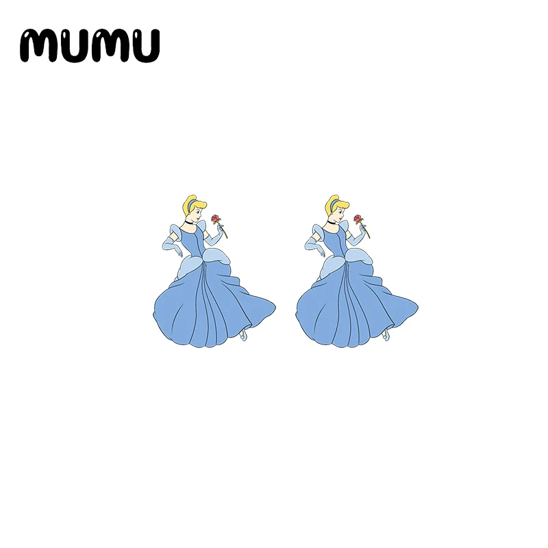 2021 новые серьги-гвоздики Золушки и принца стеклянные тапочки эпоксидные