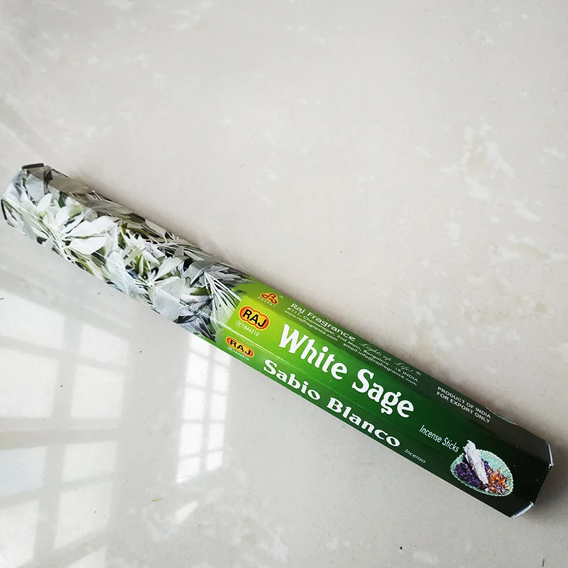 White Sage Новые 36 ароматов Индийские благовония палочки ручной работы ароматерапия палочки 20 палочек в коробке сандаловое дерево Лаванда медитация благовония s - Аромат: White Sage