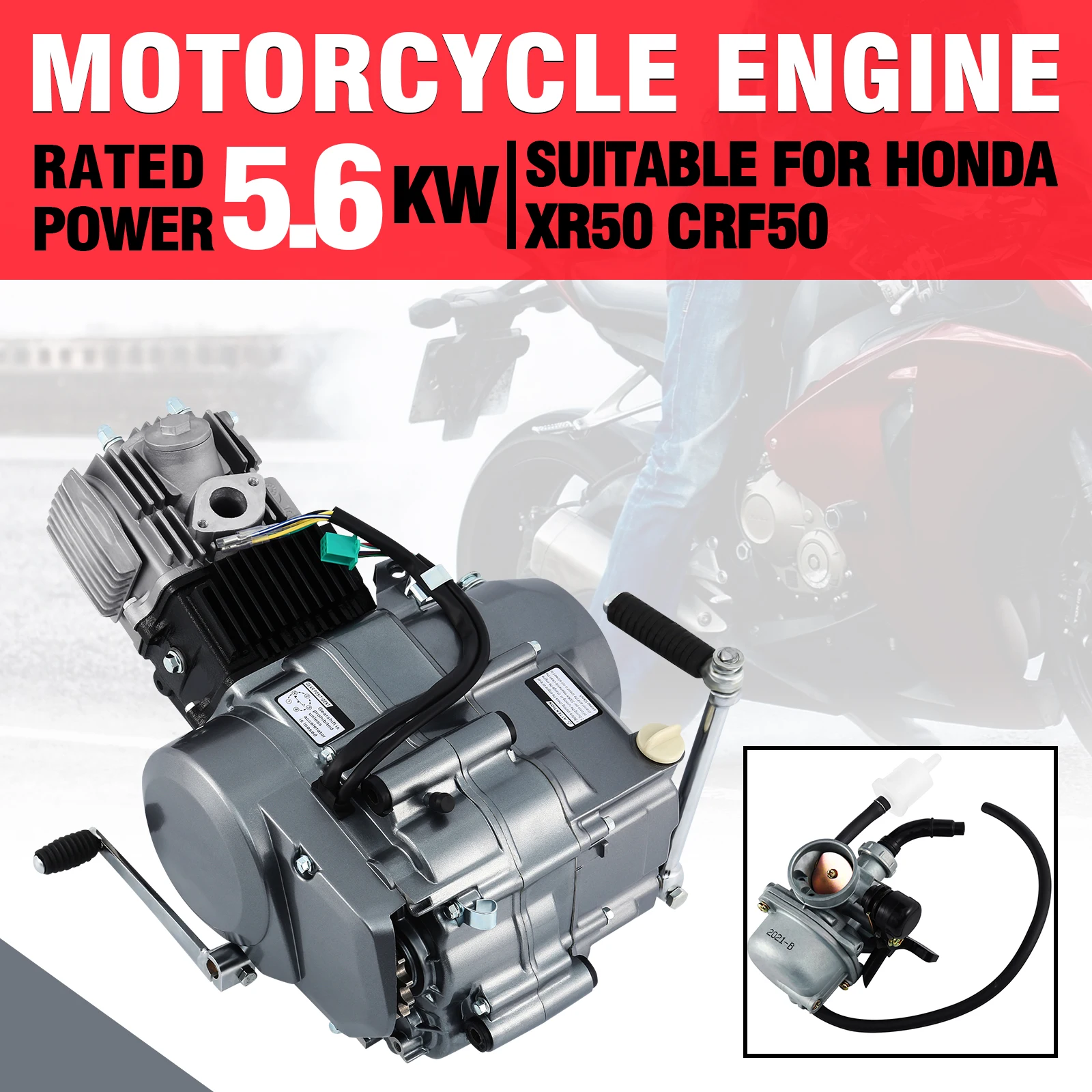 

Motorcycle Engine 125cc 4 Stroke Gasoline Engine Kit For Honda CRF50 CRF70 XR70 Z50 Scooter ATV Go Kart Motorbike Pit Bike Parts