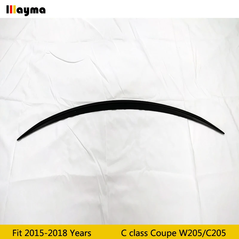 c63 style rear trunk lip for benz C class coupe 2door c200 c250 2015-2018 W205 C205 C43 fiber glass FRP matt black spoiler wing |
