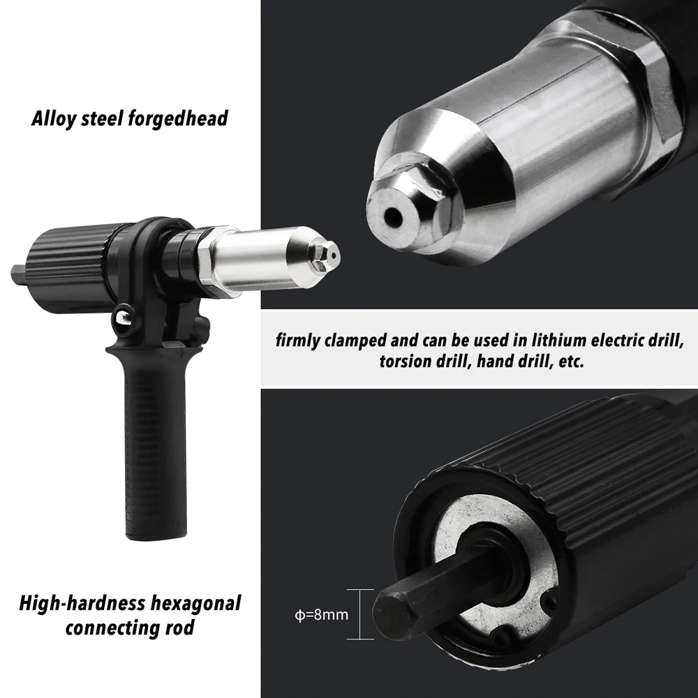 

Electric Rivet Nut Machine Core Pull Accessories Attachments Cordless Riveting Drill Joint Adapter Riveter Insert Nut Tools