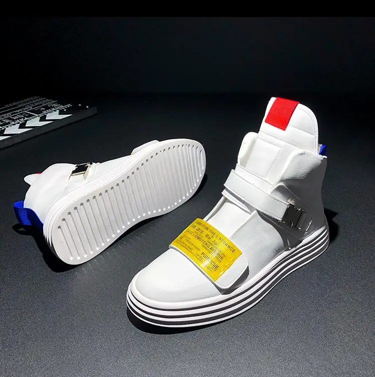 

Men Fashion Ankle Boots Spring Autumn High Top Breathable Casual Shoes Luxury Brand Male Sneakers Ankle Boots