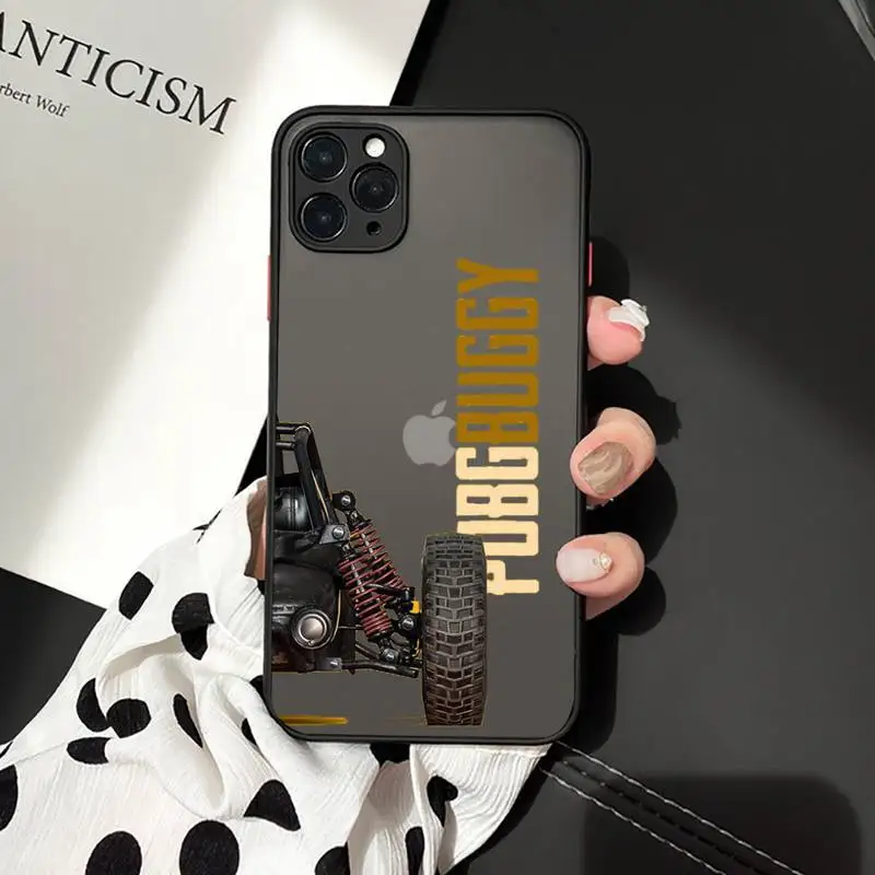 

Hot PUBG Game luxury Phone Cases coque matte transparent For iphone 7 8 11 12 plus mini x xs xr pro max cover